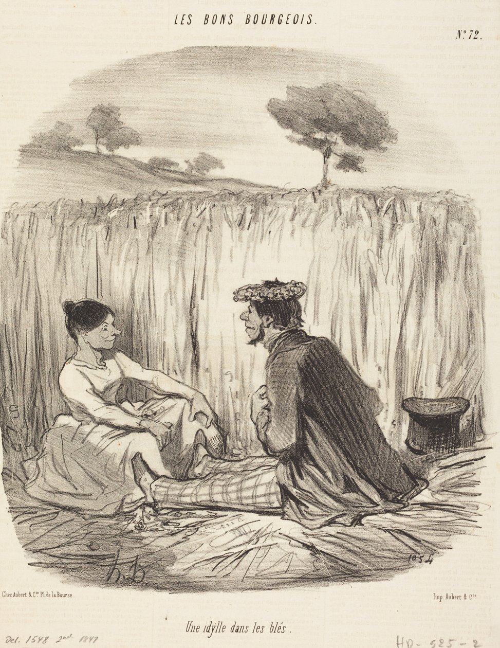 Idill a búzában alkotó: Honoré Daumier