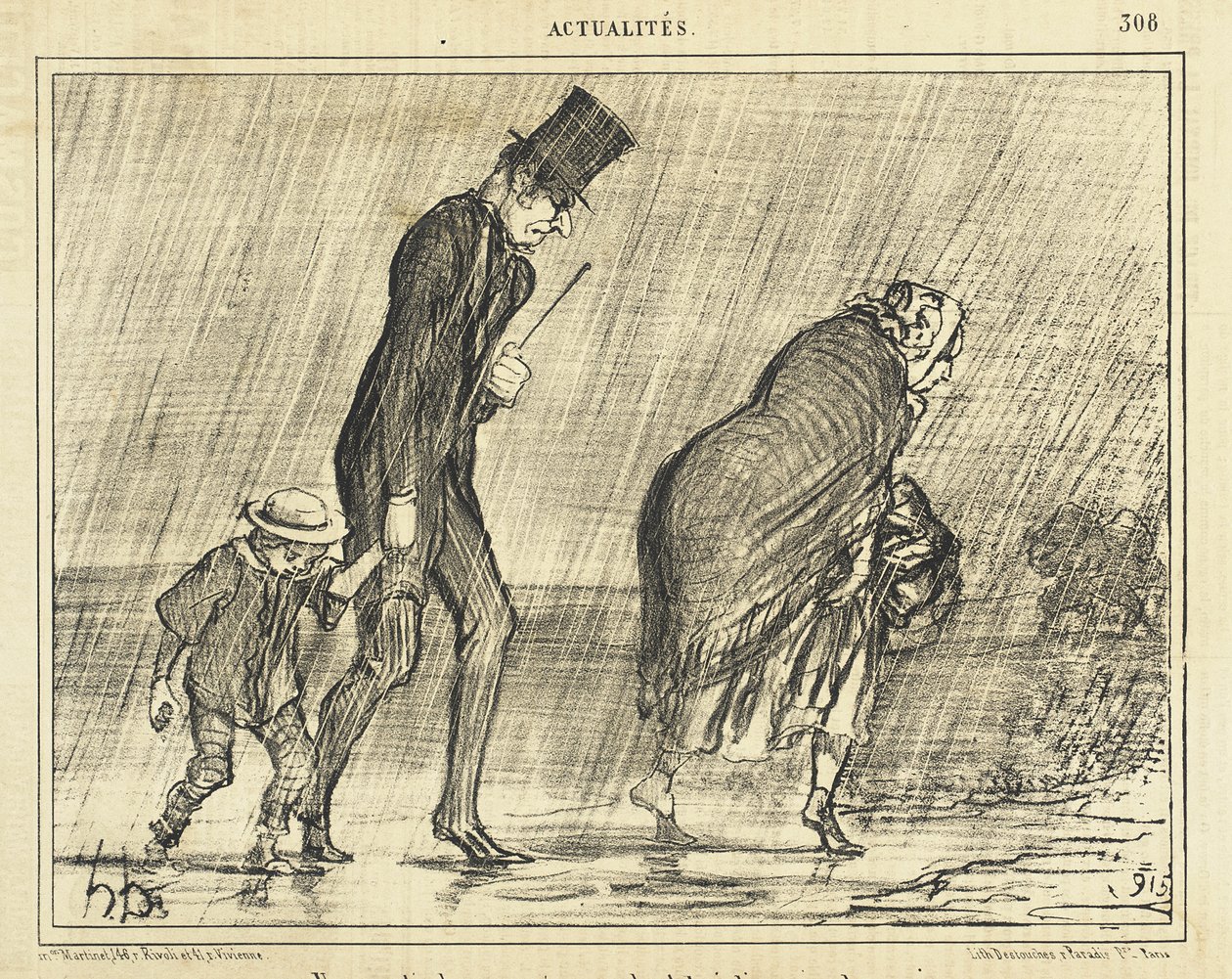 Egy vidéki kirándulás a gyönyörű május hónapban... alkotó: Honoré Daumier