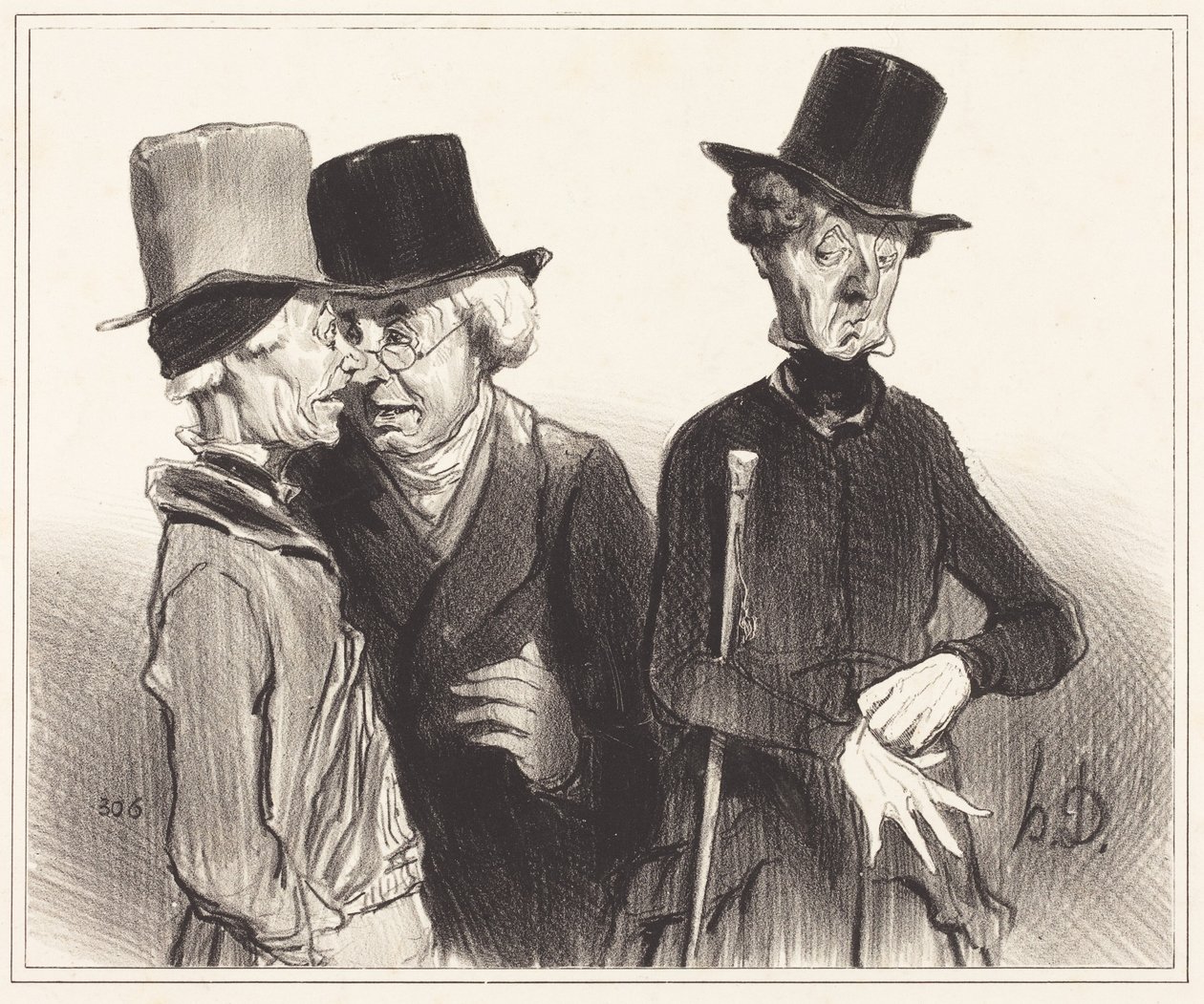 Lám csak! Te járadékos lettél, én orvos, ő pedig... alkotó: Honoré Daumier