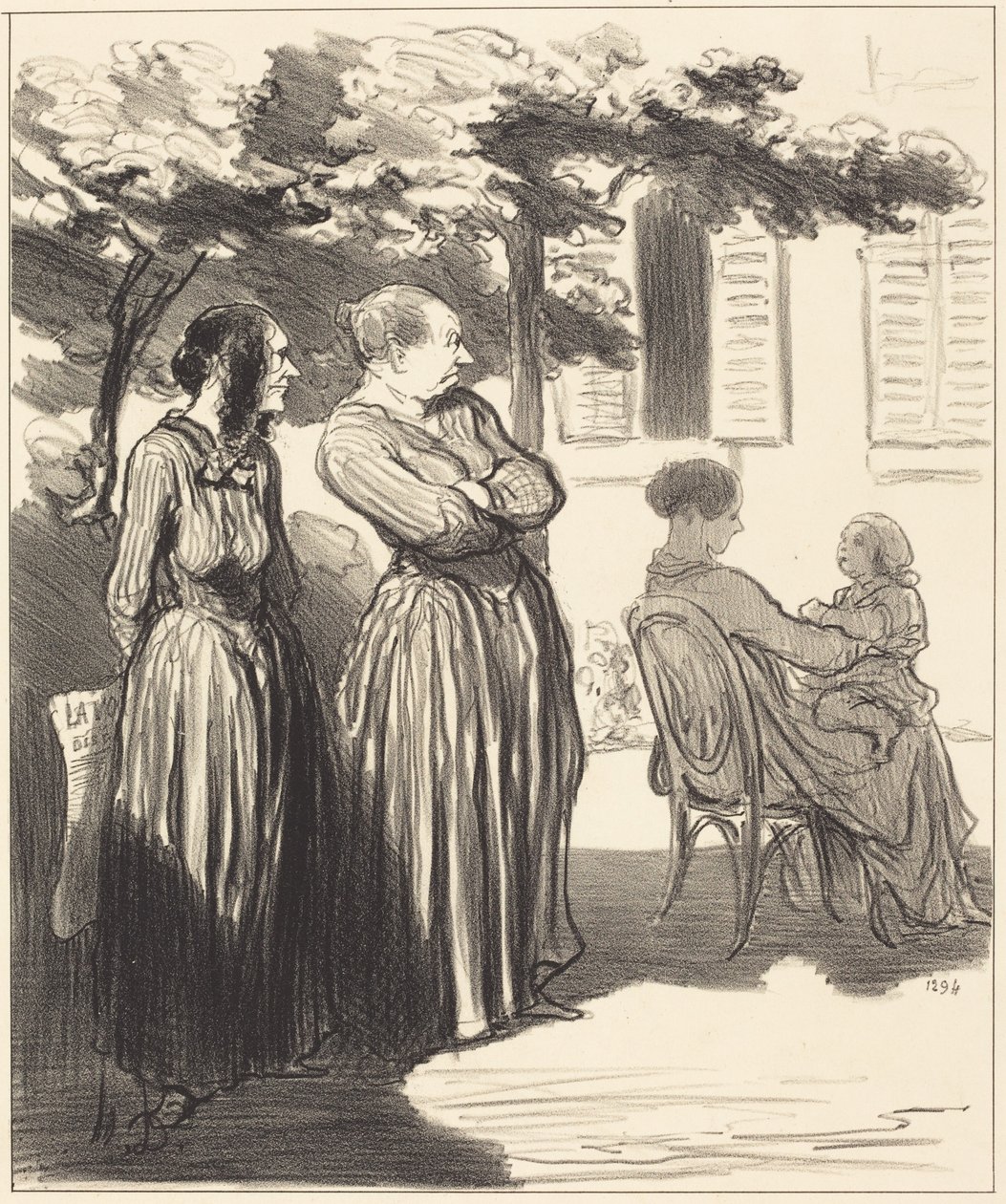 Íme egy nő, aki az ünnepélyes órában... alkotó: Honoré Daumier