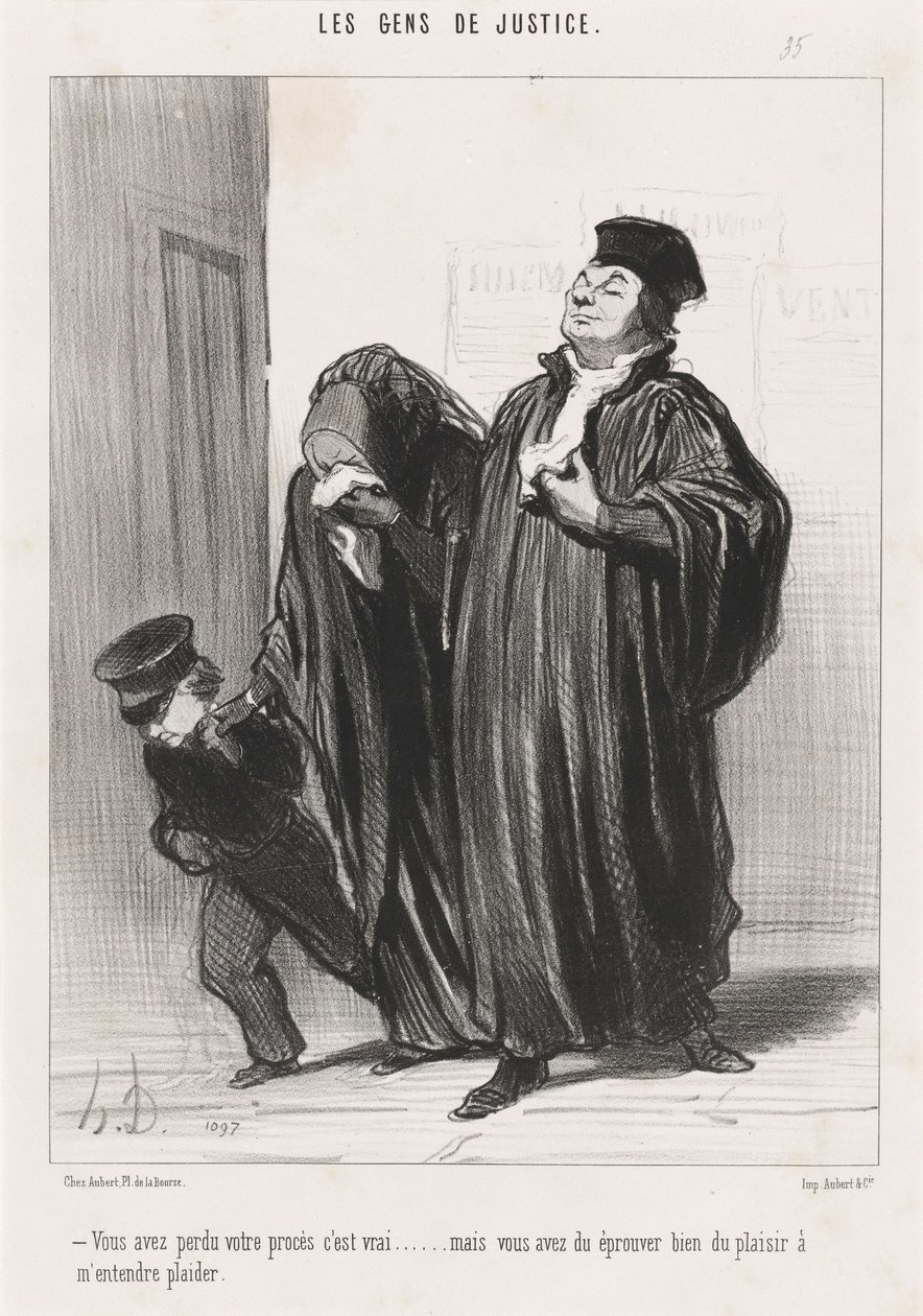 Igaz, hogy elvesztette a pert... alkotó: Honoré Daumier