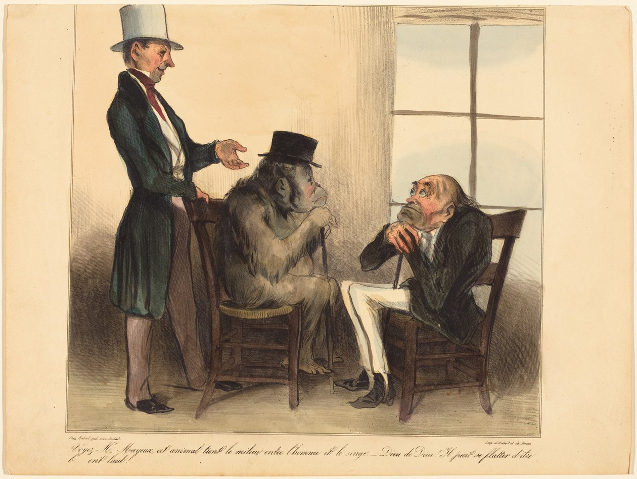 Nézze, Mayeux úr, ezt az állatot... alkotó: Honoré Daumier