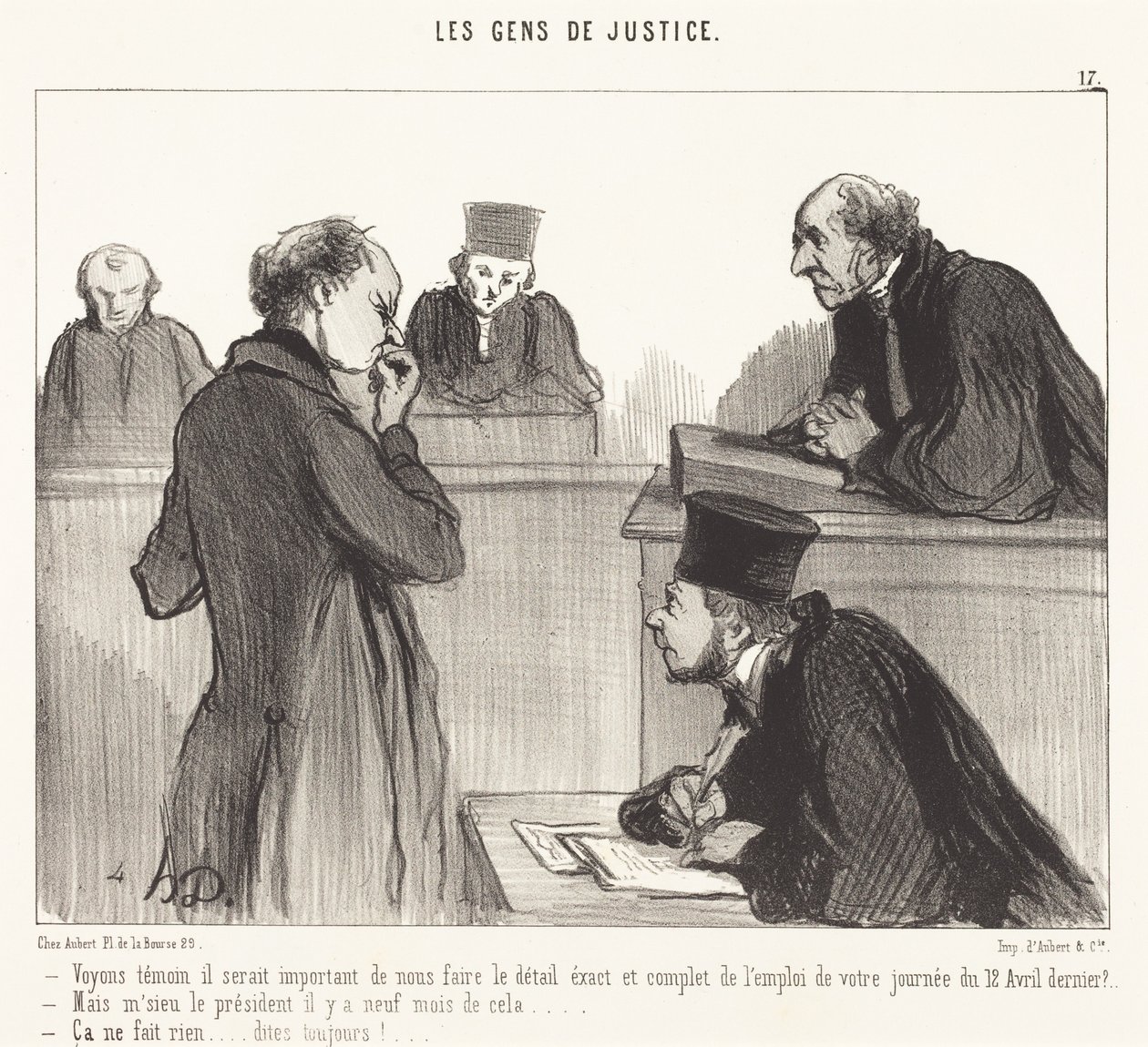 Szemtanúkat látva fontos lenne... alkotó: Honoré Daumier