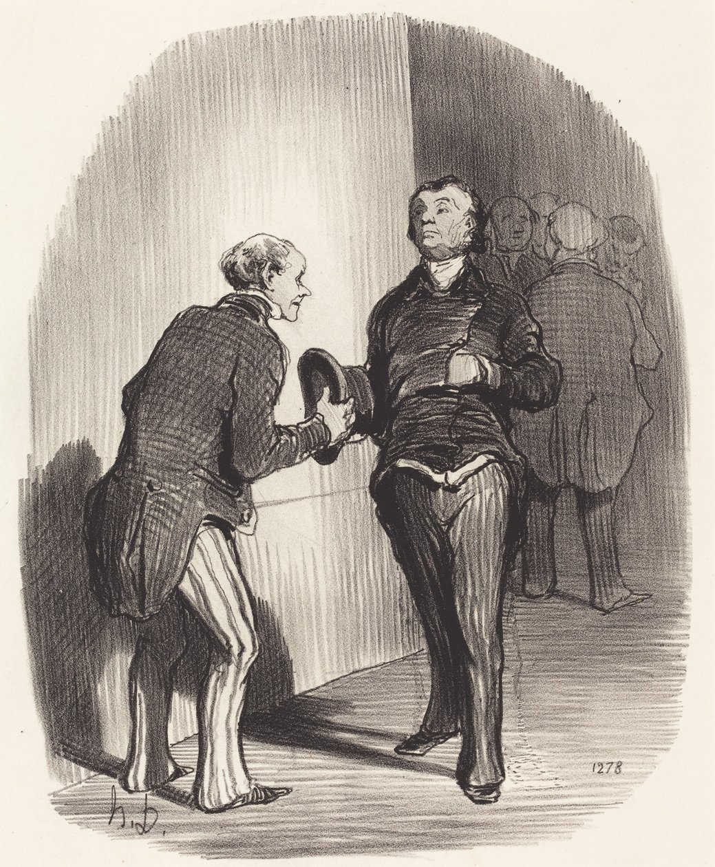 Egy miniszteri előszoba látképe... alkotó: Honoré Daumier