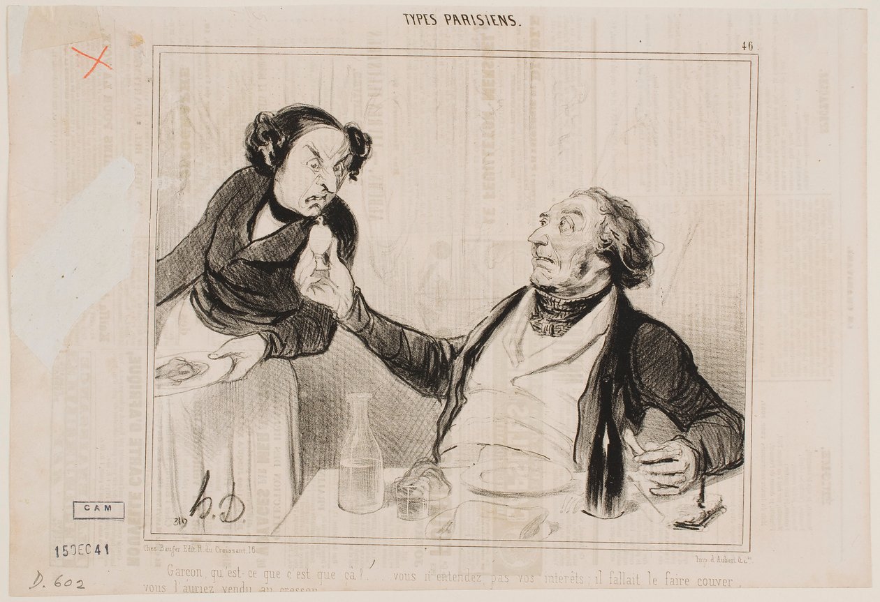 Pincér, mi ez?… alkotó: Honoré Daumier