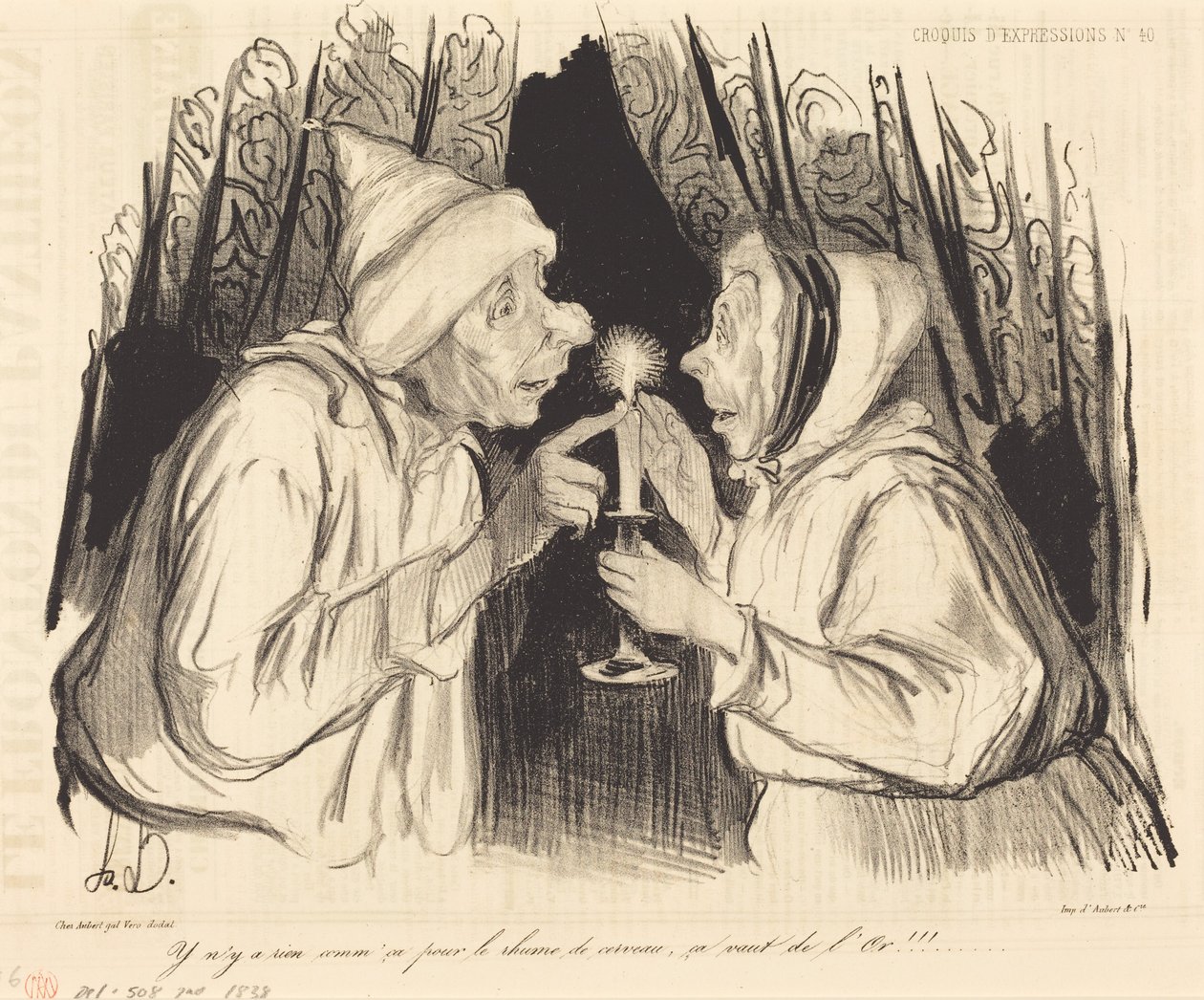 Nincs ennél jobb megfázásra... alkotó: Honoré Daumier