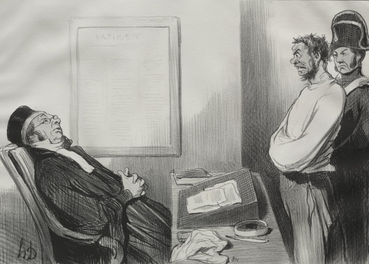Éhes voltál, ez nem ok... alkotó: Honoré Daumier