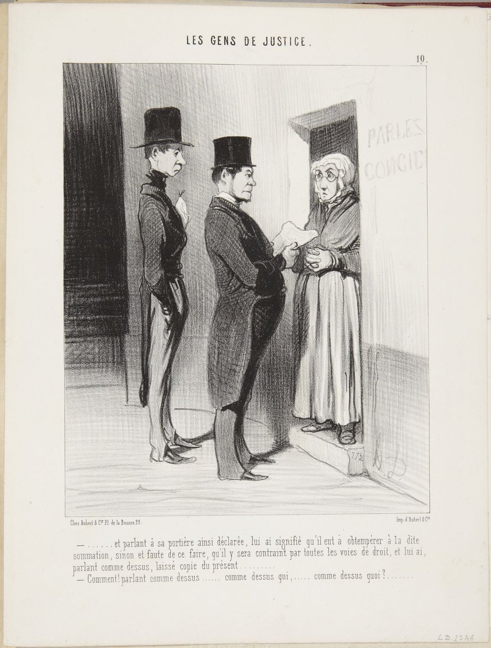 ...és így kijelentett házfelügyelőnőjéhez szólva... alkotó: Honoré Daumier