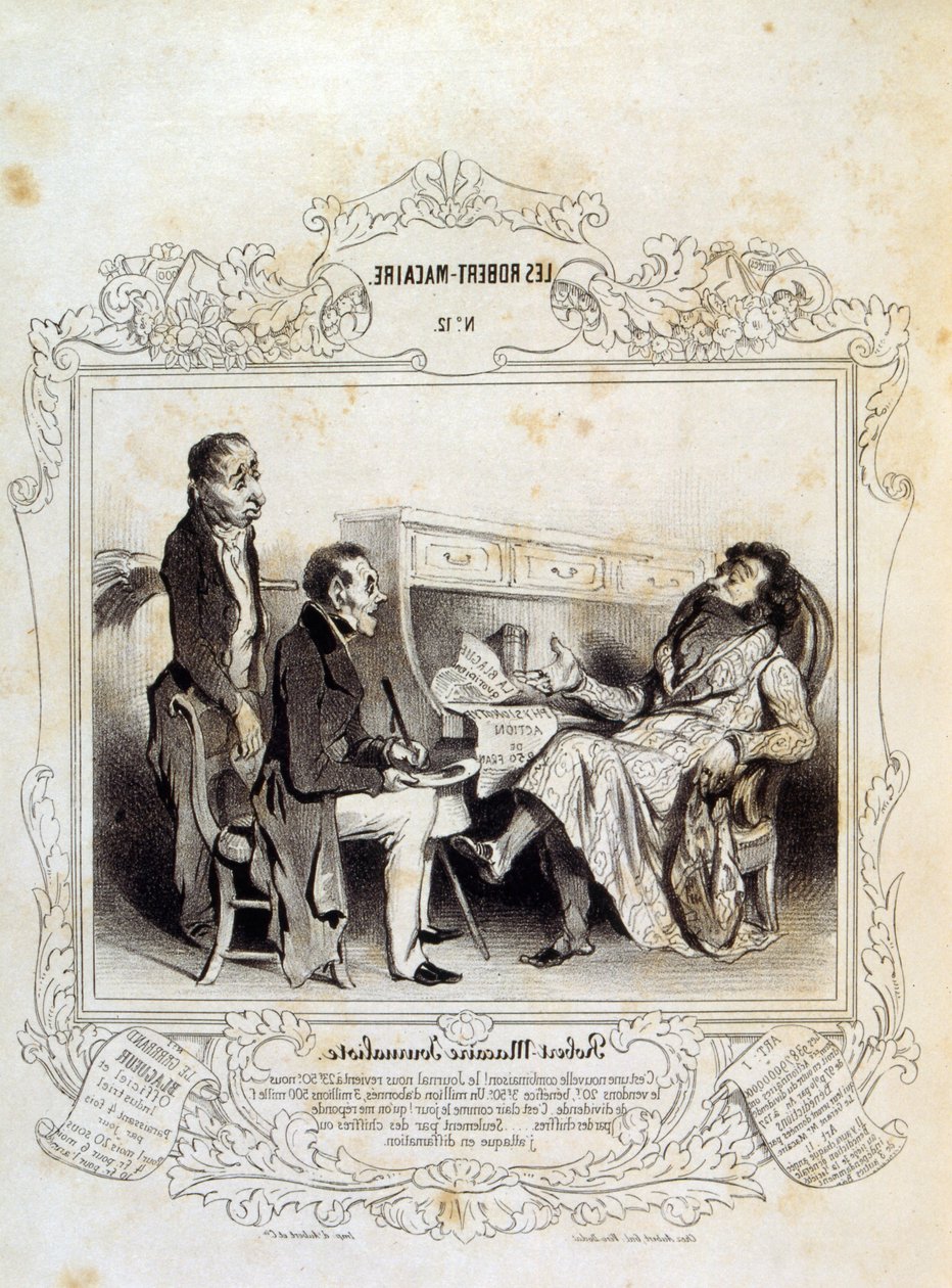 illusztrációk ötletekről és legendákról Philipon Les Cent és Robert Macaire címmel alkotó: Honoré Daumier