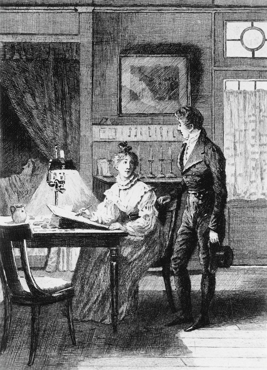 Adrien Moreau (1843-1906) illusztrációja a bánat bőréhez, Honore de Balzac (1799-1850) regényéhez a Human Comedy című többkötetes gyűjteményből, 1900-ban, Párizs alkotó: Honore de Balzac