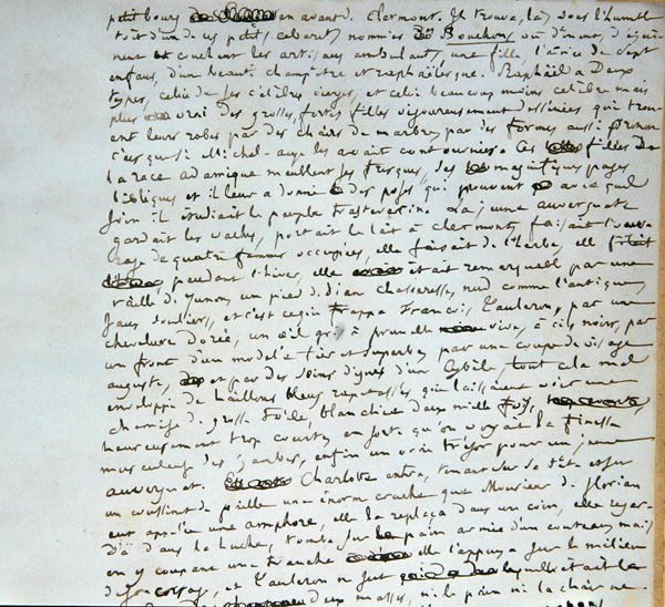 A Kórház és az emberek 4. oldala (toll és tinta papíron) alkotó: Honore de Balzac