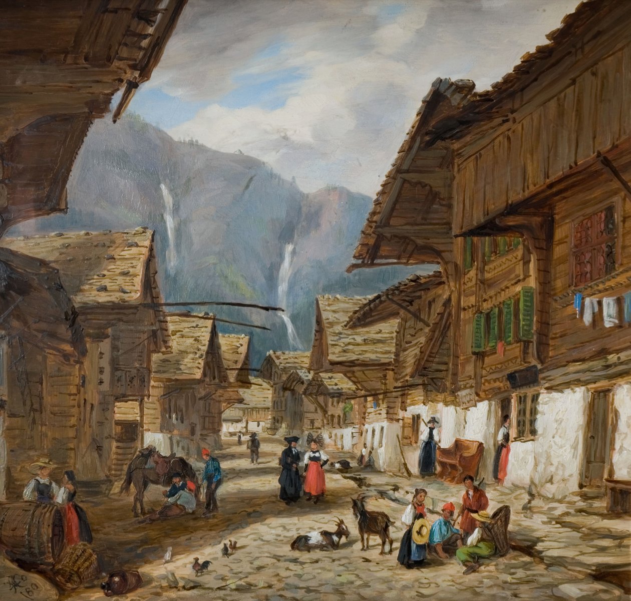 Andermatt, Svájc, 1880. alkotó: Hopkins Horsley Hobday Horsley