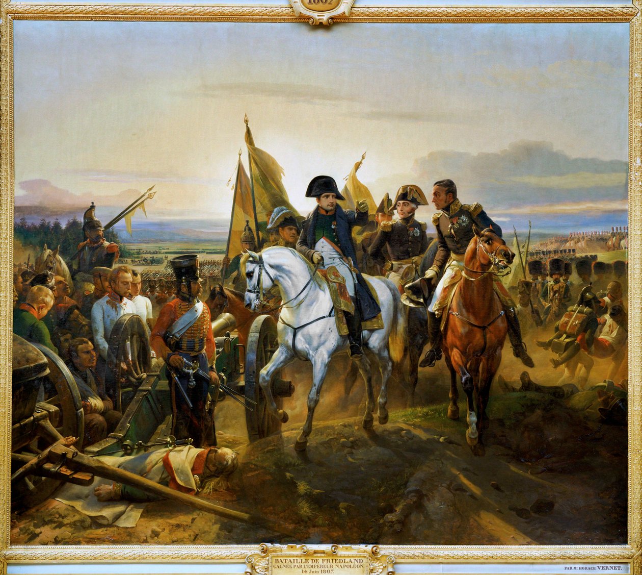A friedlandi csatát I. Napóleon császár nyerte meg 1807. június 14-én ... alkotó: Horace (after) Vernet