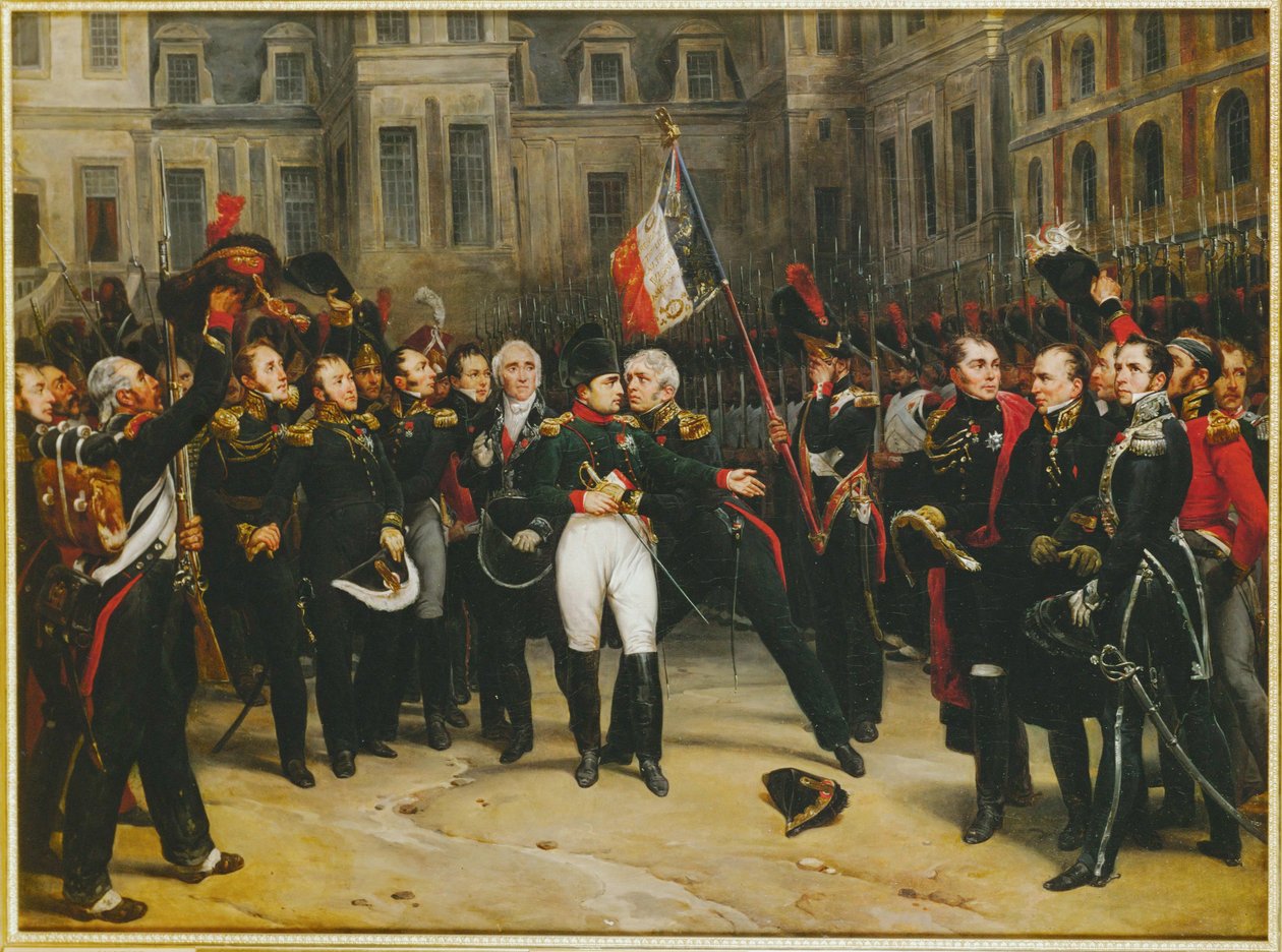Napóleon búcsút vesz a császári gárdától Fontainebleau-ban ... alkotó: Horace (after) Vernet