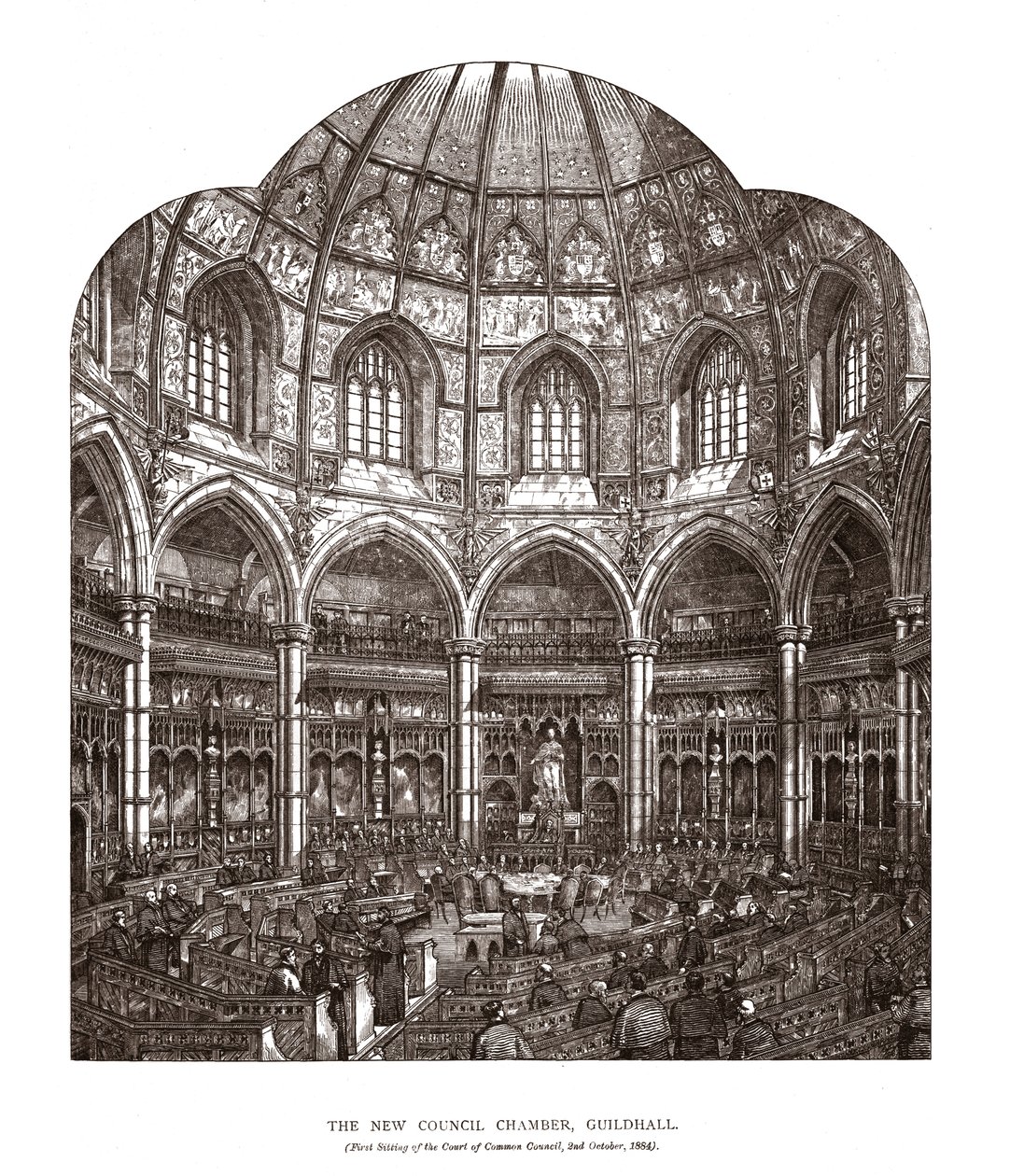 The New Council Chamber Guildhall, 1884, 1886 alkotó: Horace Jones