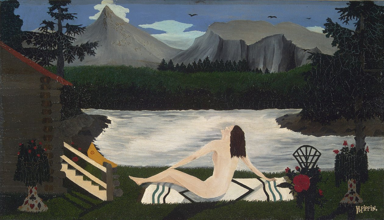 Lady of the Lake, 1936-39 körül (olaj, vászon) alkotó: Horace Pippin