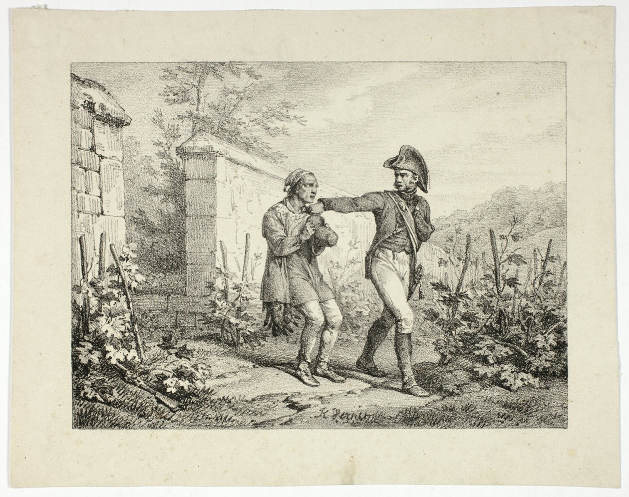 Egy orvvadász letartóztatása alkotó: Emile Jean Horace Vernet