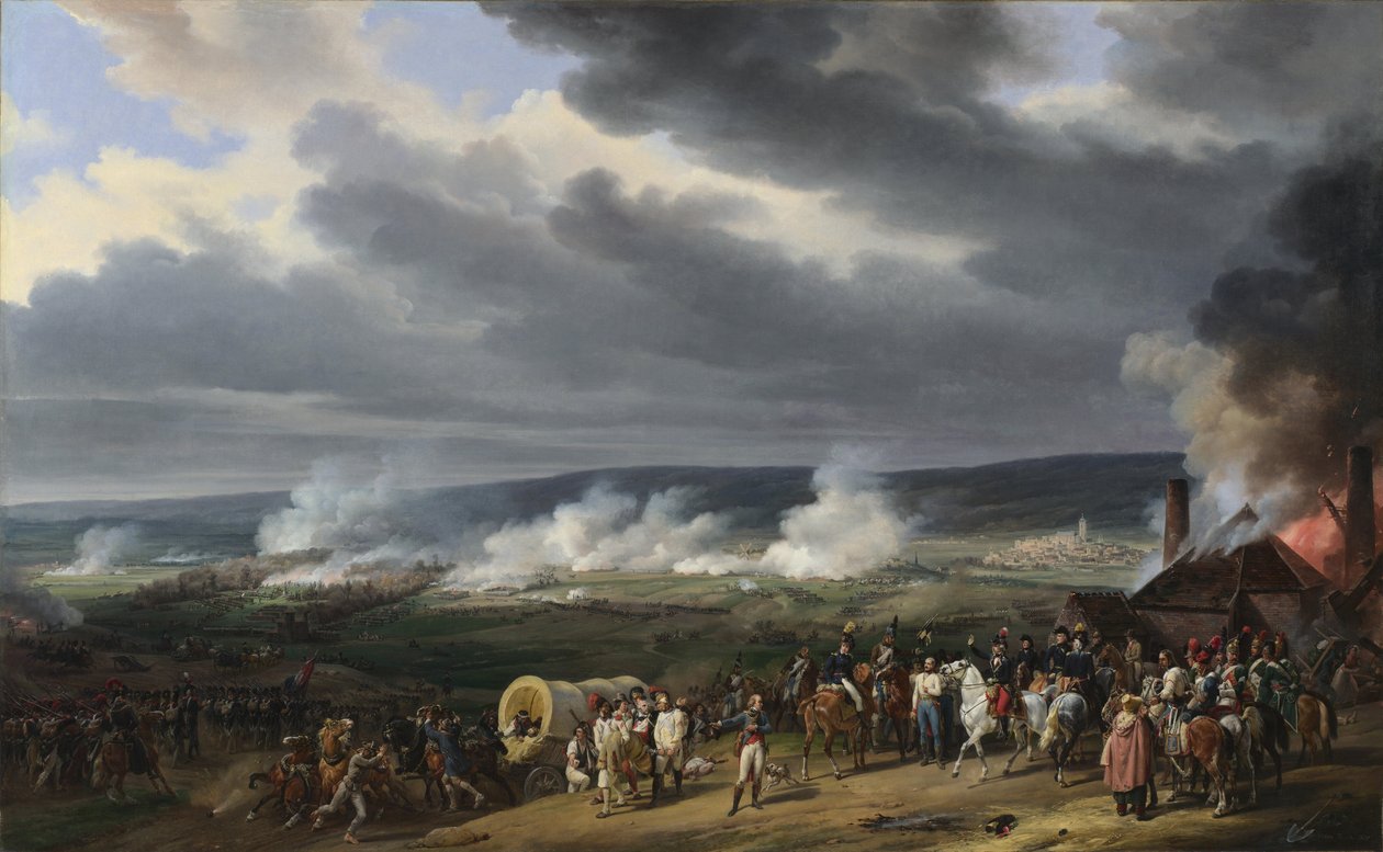 Jemappes-i csata (Jemmapes) 1792. november 6-án Ausztria és Franciaország között (a franciák győzelme, Charles Francois Dumouriez (1739-1823) tábornok parancsnoksága). Emile Jean Horace Vernet (1789-1863) festménye alkotó: Emile Jean Horace Vernet