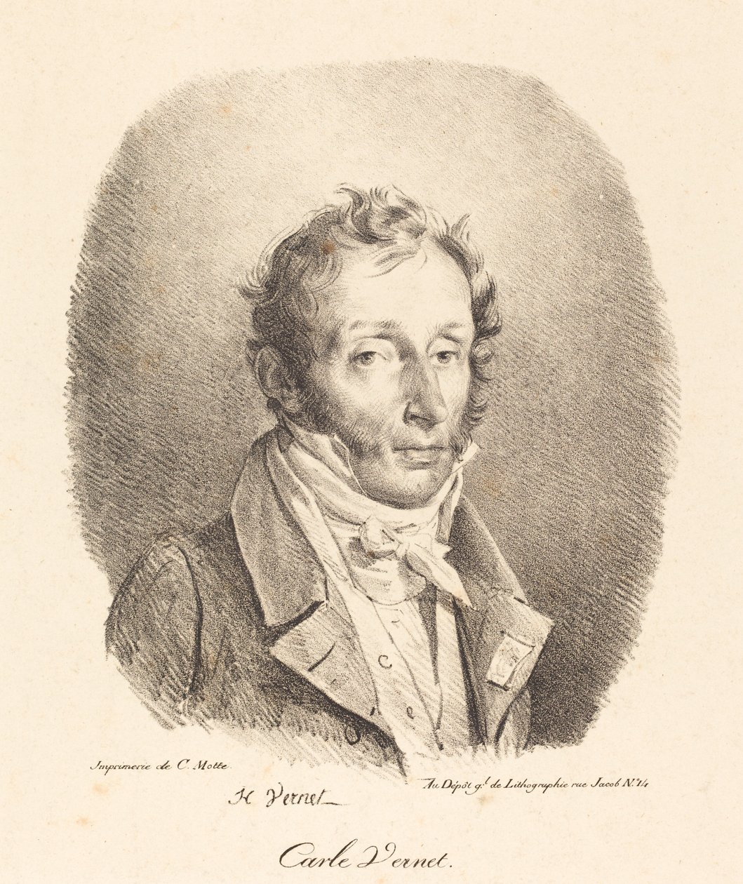 Carle Vernet mellszobra alkotó: Emile Jean Horace Vernet