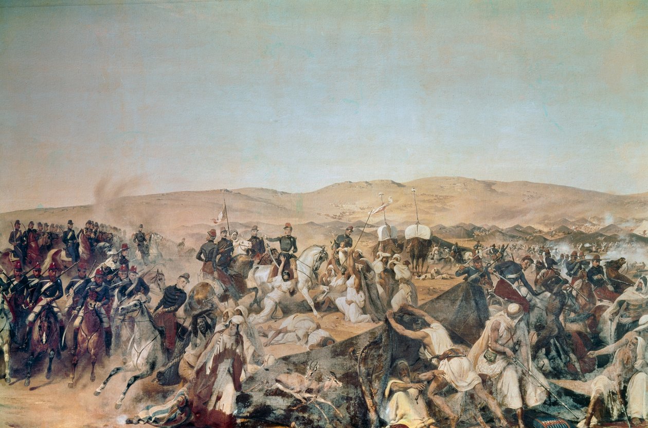 Algéria hódítása (1830-1847): „” Abd el Kader (Abd-el-Kader vagy ibn Muhyi al-Din al-Hasani) (1807-1883) Szmalah (Smala) elfoglalása Aumale hercege által Taguinban alkotó: Emile Jean Horace Vernet