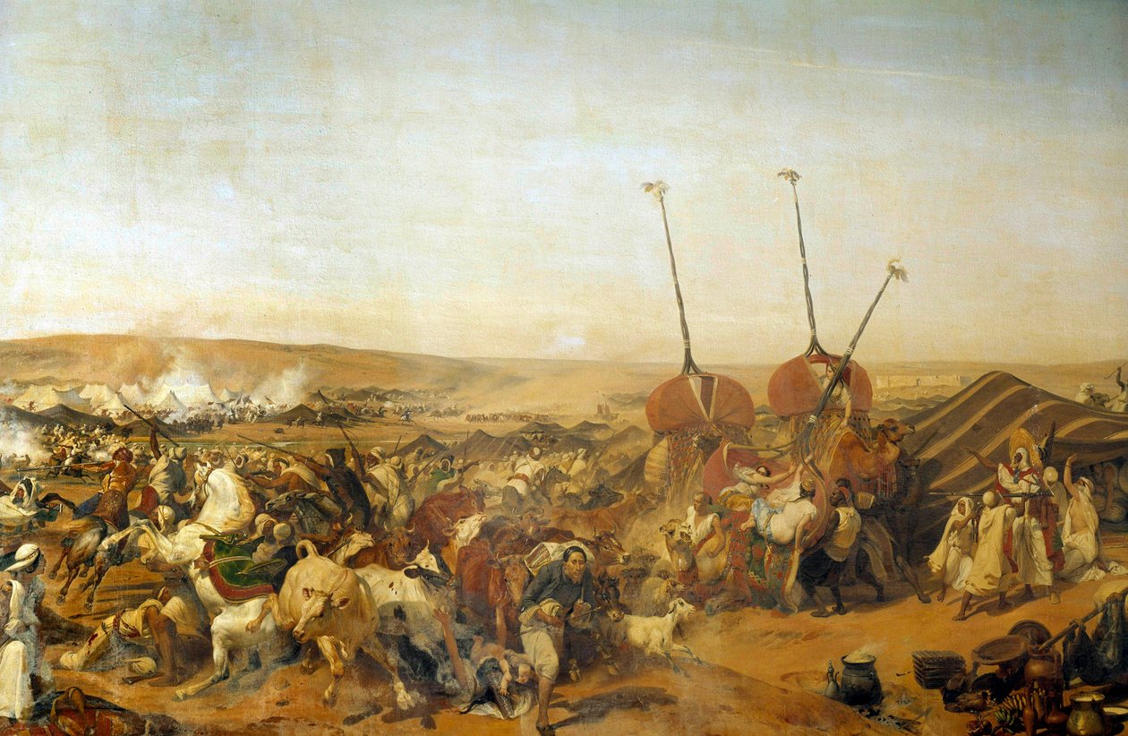 Algéria hódítása (1830-1847): „” Abd el Kader (Abd-el-Kader vagy ibn Muhyi al-Din al-Hasani) (1807-1883) Szmalah (Smala) elfoglalása Aumale hercege által Taguinban alkotó: Emile Jean Horace Vernet