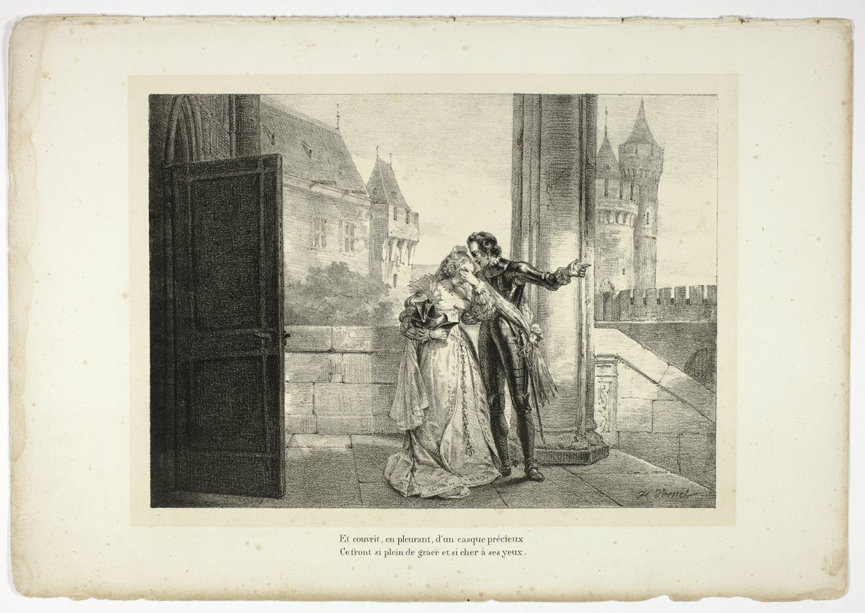 És sírva borult be egy drága sisakkal... alkotó: Horace Vernet