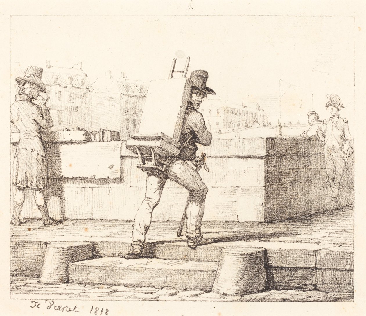 A „Croquis Lithographiques par H. Vernet” című portfólió címlapja alkotó: Horace Vernet