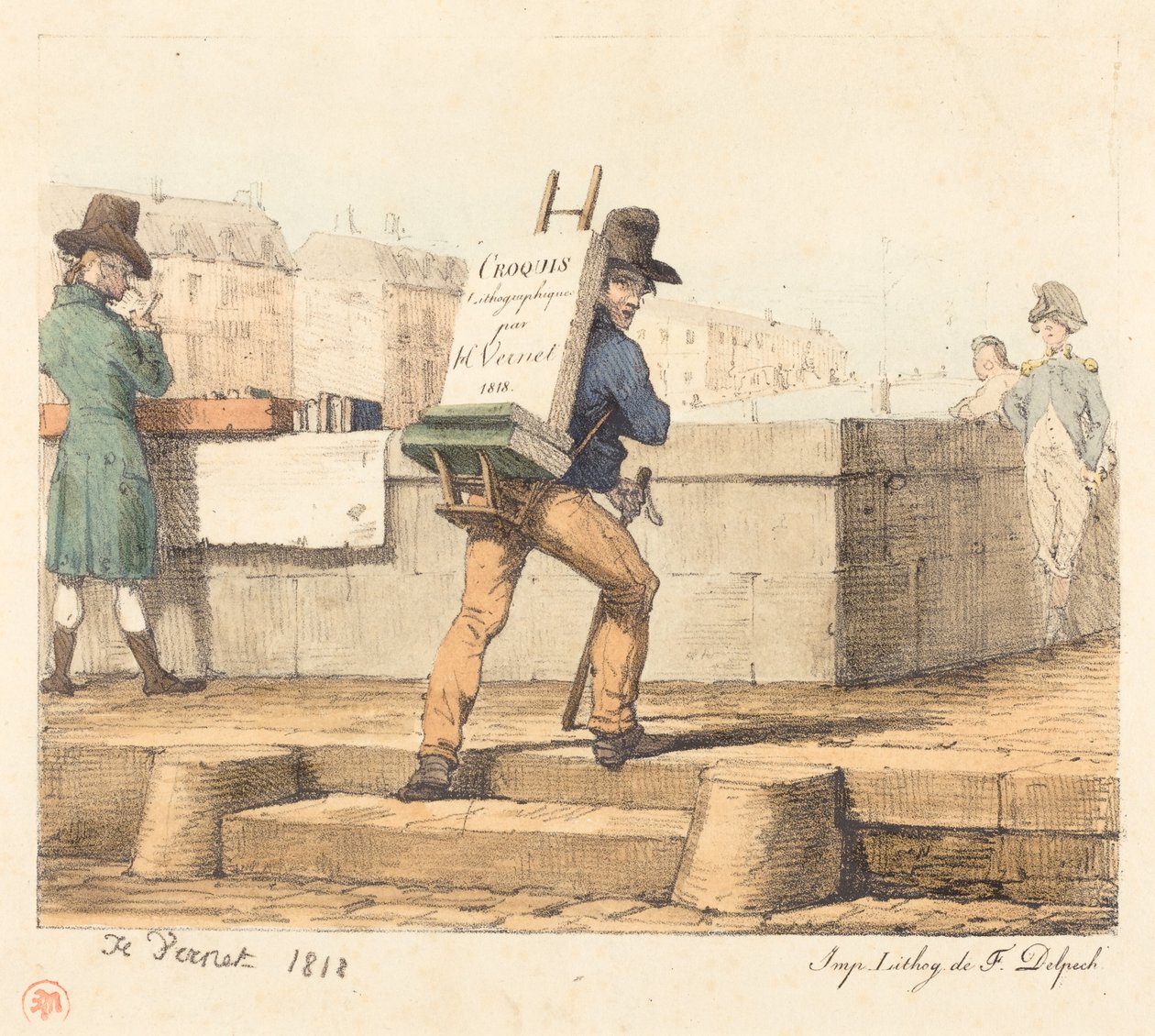 Címlap a „Croquis Lithographiques par H. Vernet” portfólióhoz alkotó: Horace Vernet