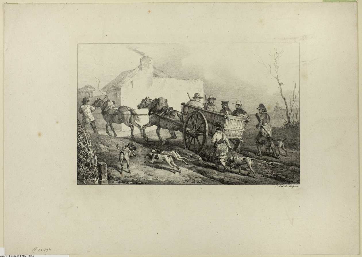 Vadászok alkotó: Emile Jean Horace Vernet