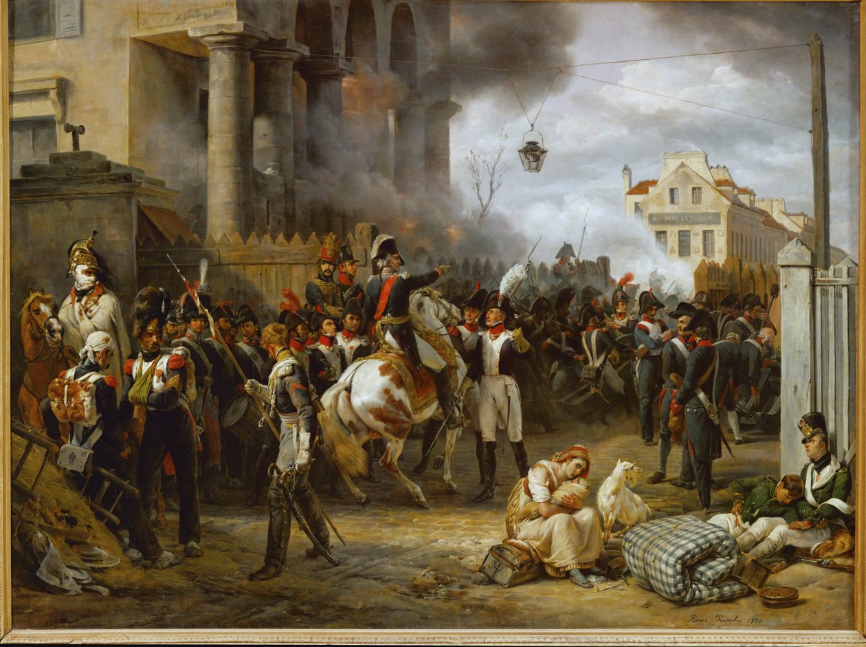 La barriere de Clichy - Párizs védelme a Porte de Clichy-nél az angol, orosz és porosz szövetséges seregek ellen ... alkotó: Horace Vernet