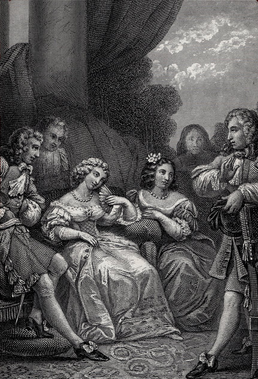 A mizantróp vagy a szerelmes atrabilaire – metszet Jean-Baptiste Poquelin dit Moliere műveiből (Jean Baptiste Poquelin) alkotó: Emile Jean Horace Vernet