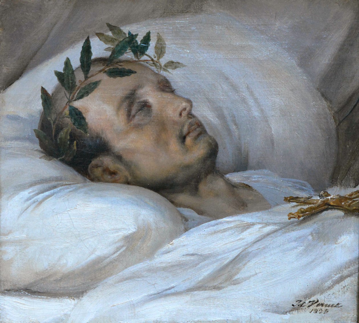 Napóleon a halálos ágyán, 1821. május 5. alkotó: Emile Jean Horace Vernet