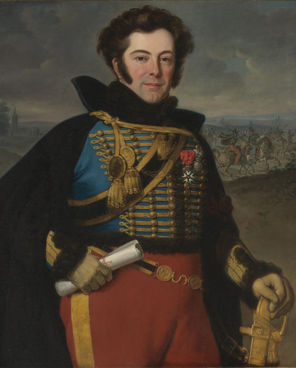 Auguste-Frédéric Bonamour, de Talhouët márki portréja 1788-1842 alkotó: Emile Jean Horace Vernet
