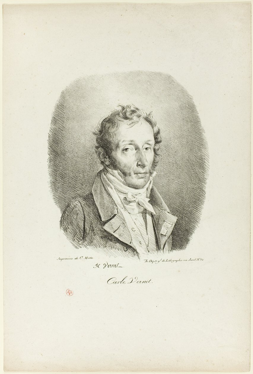 Carle Vernet portréja alkotó: Emile Jean Horace Vernet