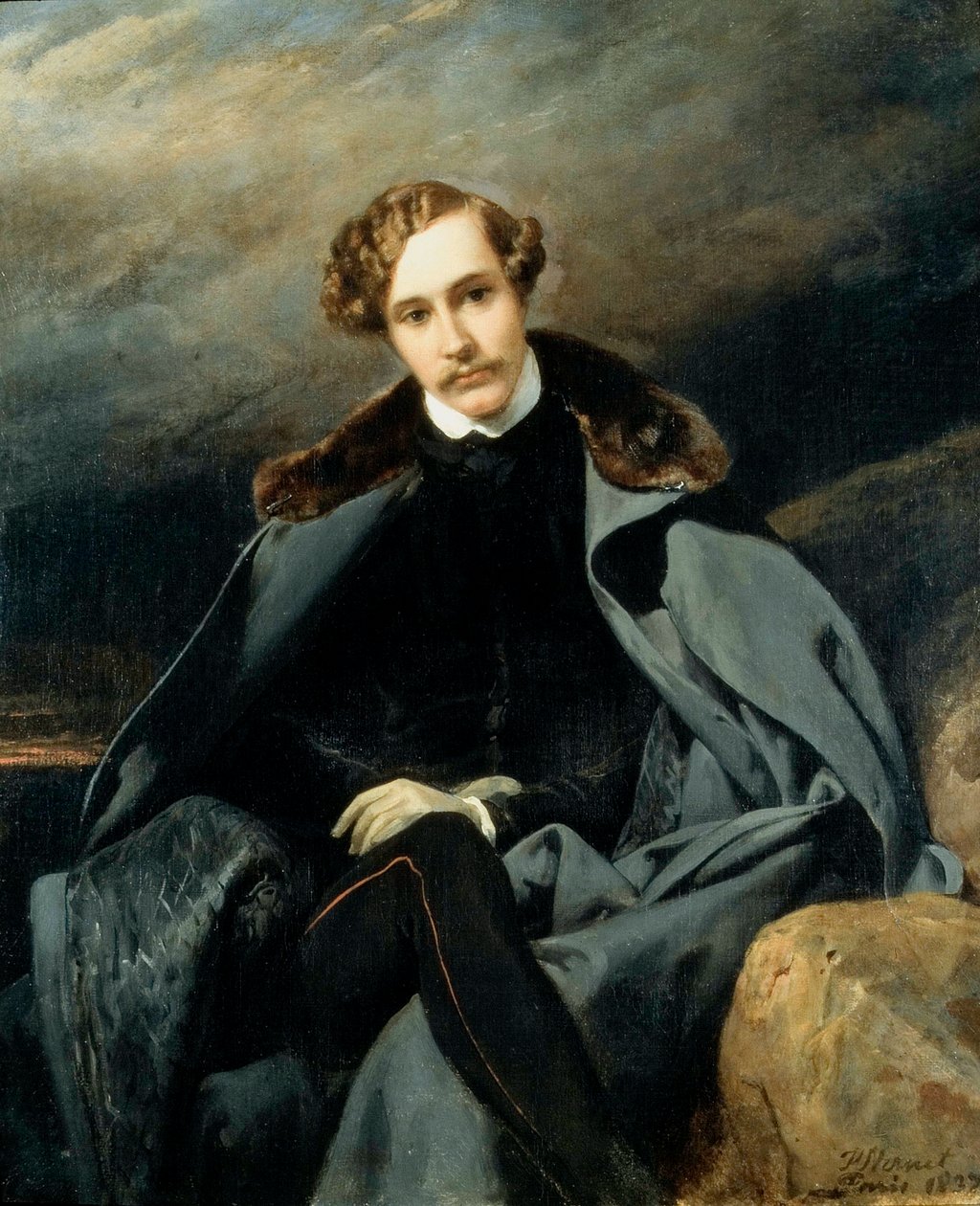Alekszandr Ivanovics Barjatyinszkij herceg portréja 1815-1879, 1837. alkotó: Emile Jean Horace Vernet