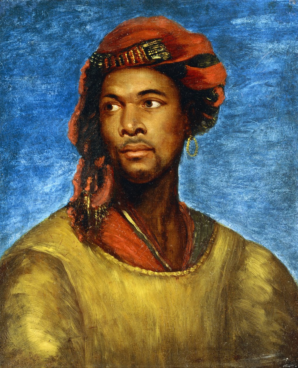 Vörös turbános mór portréja alkotó: Emile Jean Horace Vernet