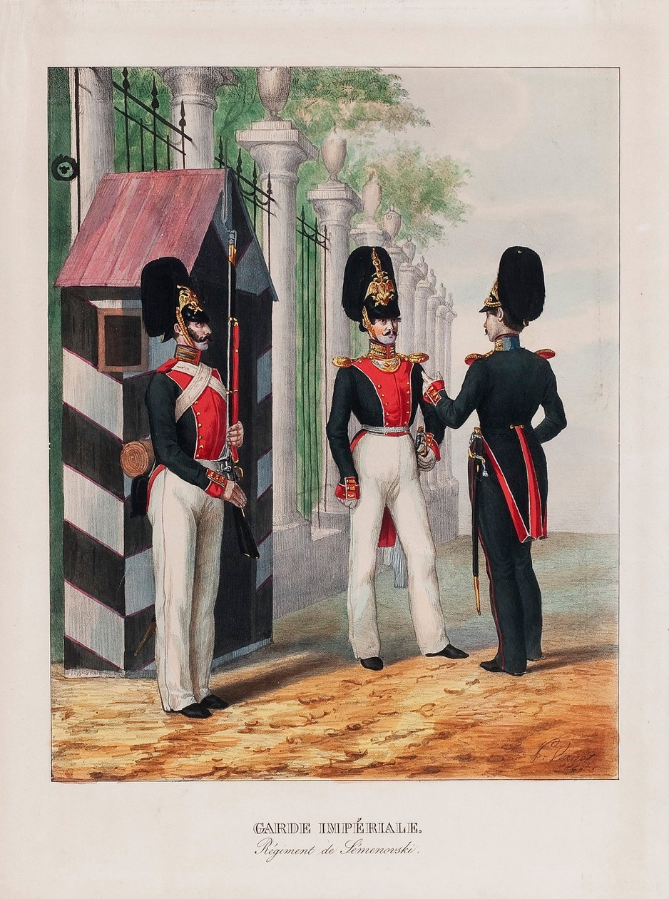 Szemenovszkij életőr-ezred, 19. század első negyede. alkotó: Emile Jean Horace Vernet