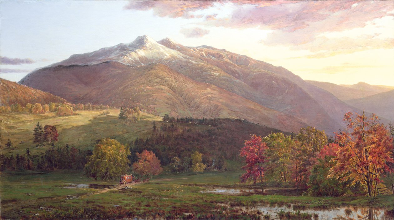 Mount Monroe és Adams, 1874 körül olaj, panel alkotó: Horace Wolcott Robbins