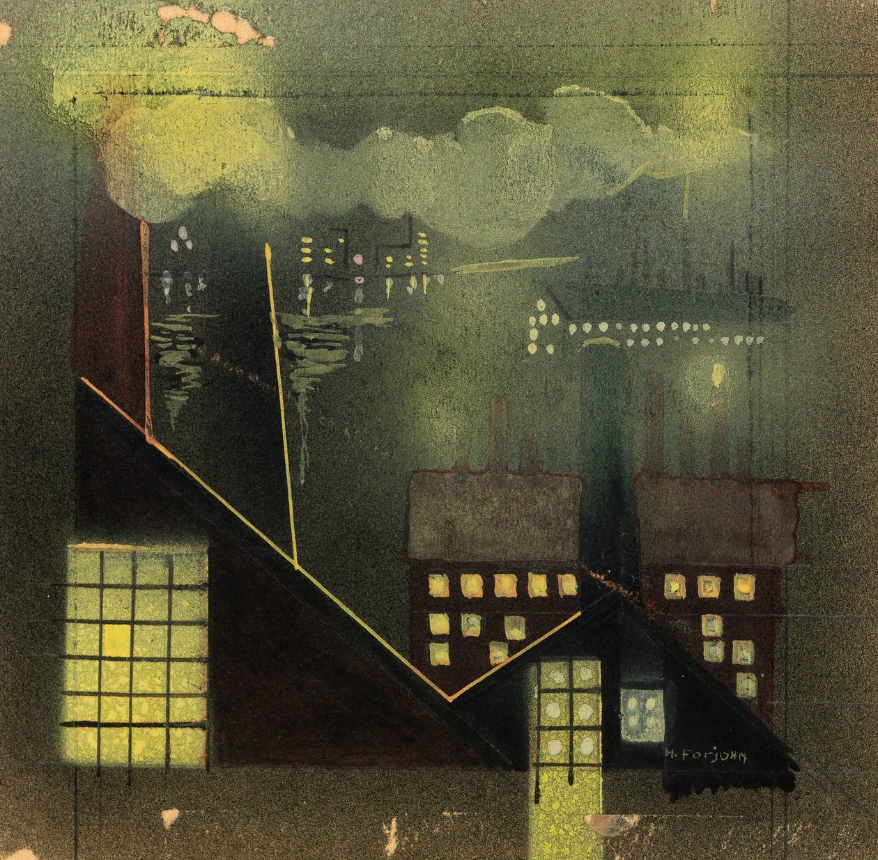 Ipar at Night, kb. 1940. alkotó: Horatio C. Forjohn
