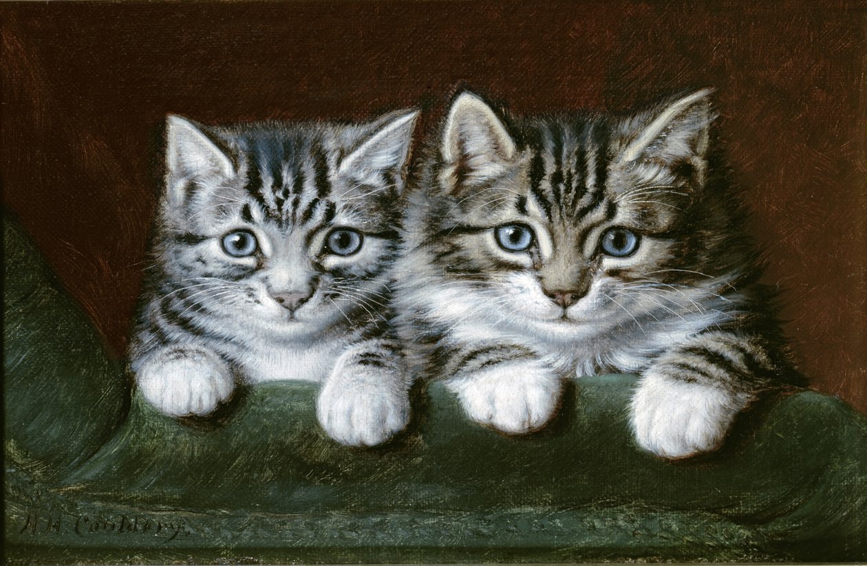 Két cirmos cica (olaj, vászon) alkotó: Horatio Henry Couldery