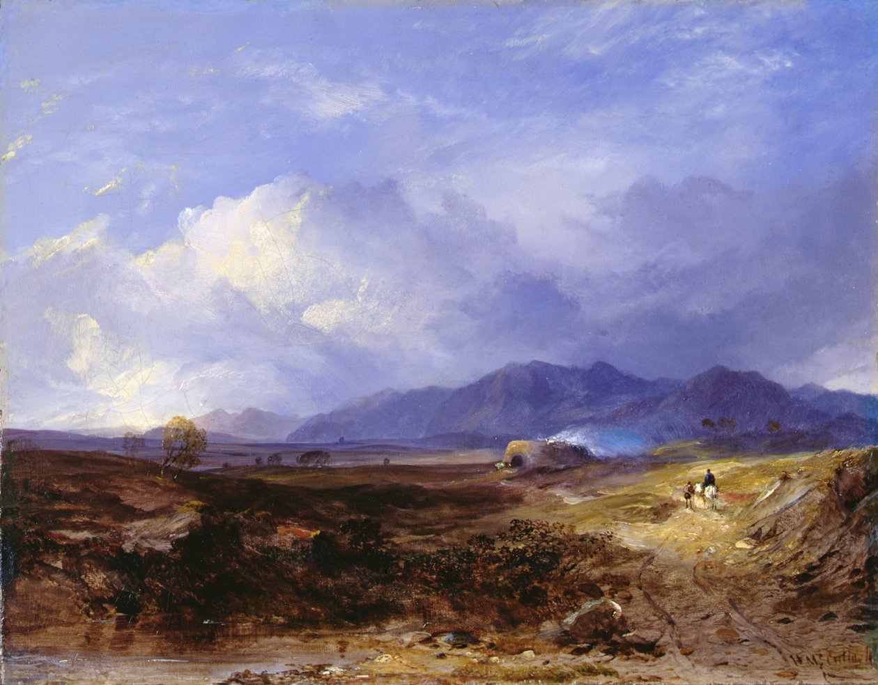 Egy hajtott út a Nyugati-felföldön, 1850 körül (olaj, vászon) alkotó: Horatio McCulloch