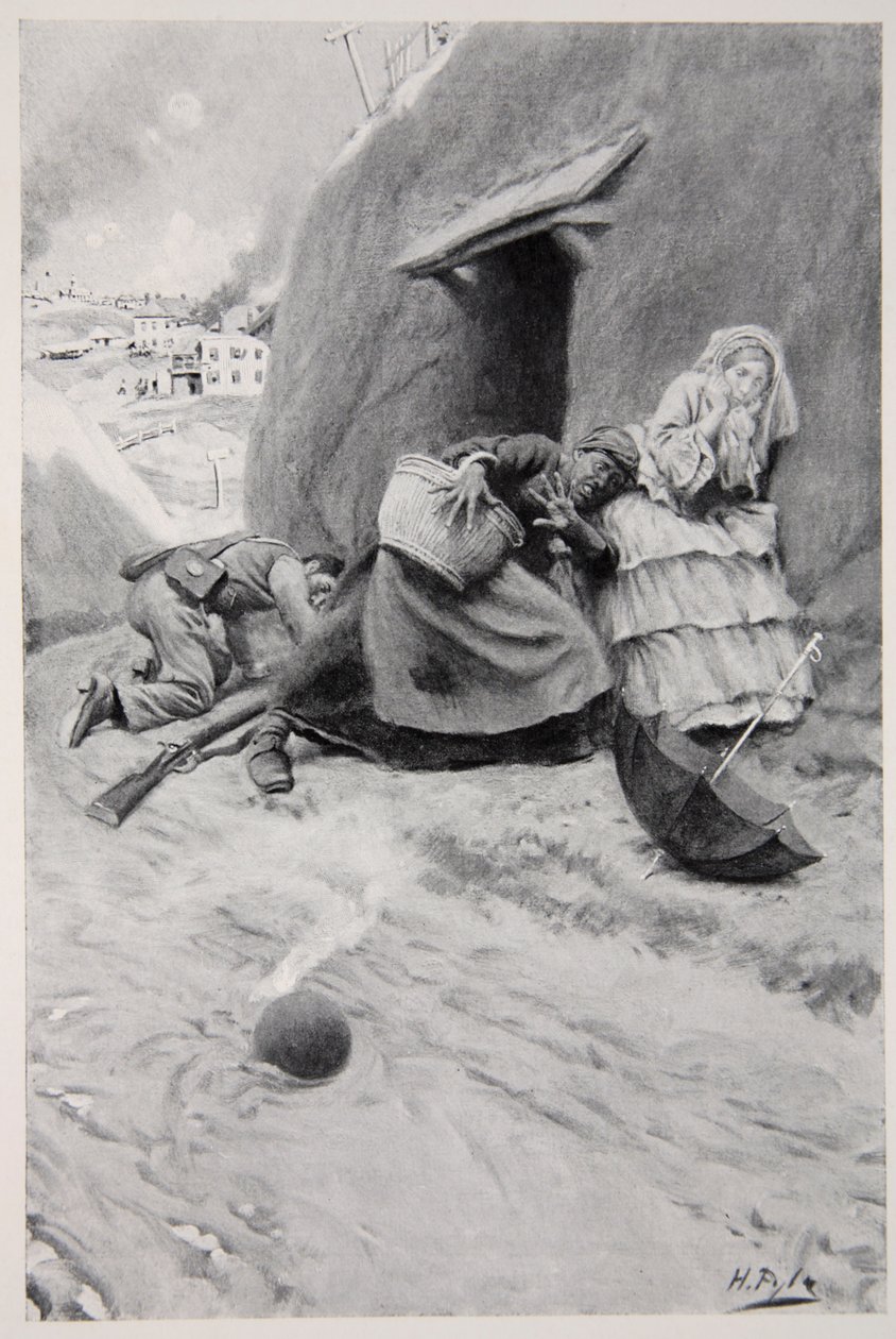 Nem harcolók, akik menedéket kerestek Vicksburg ostroma alatt alkotó: Howard Pyle