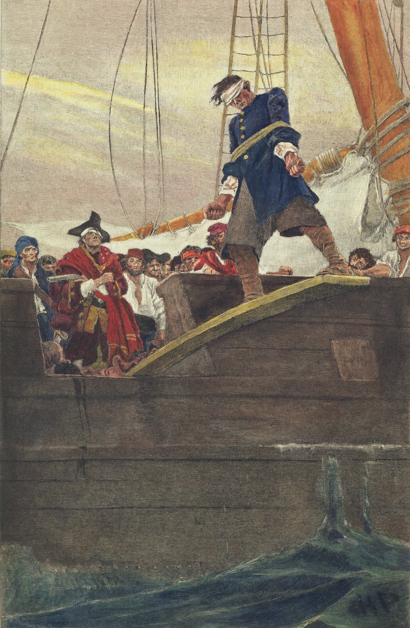 Walking the Plank, metszett Anderson alkotó: Howard Pyle