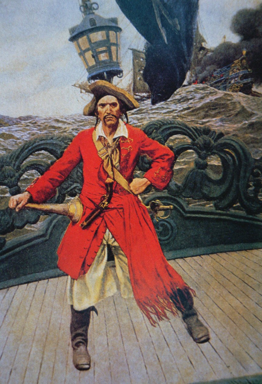 Egy kalózfőnök (színes litó) alkotó: Howard (after) Pyle