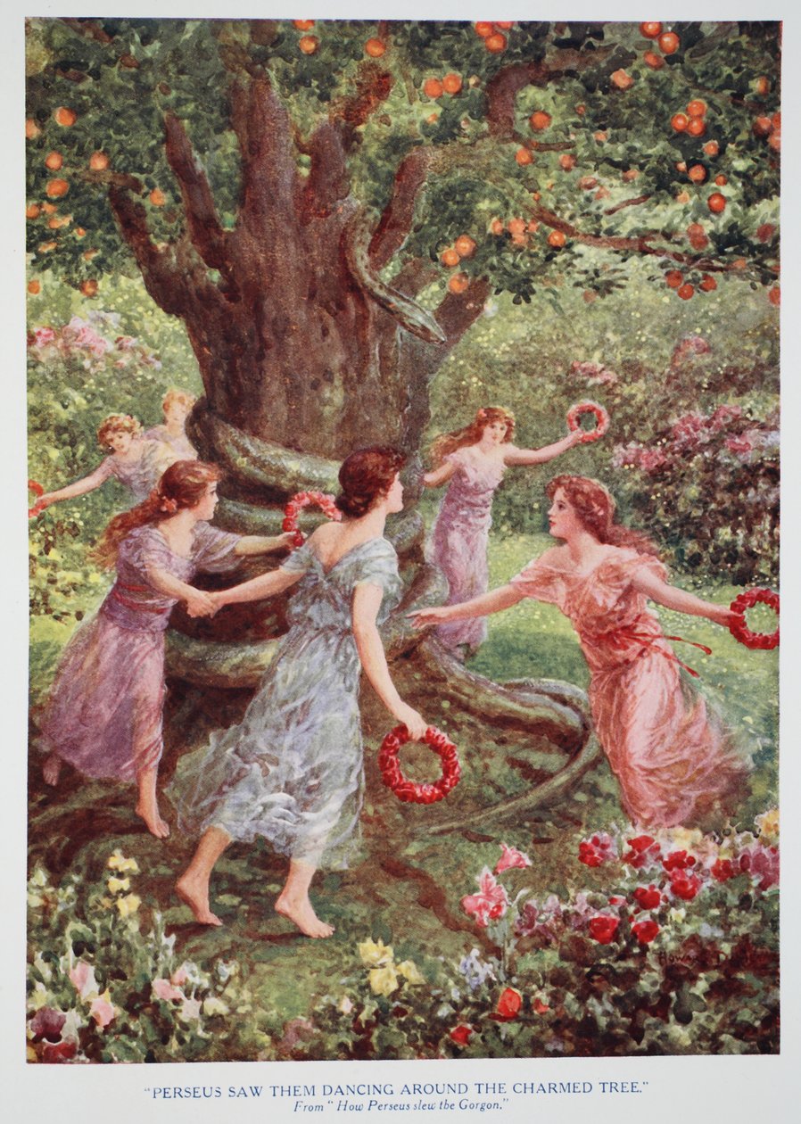 „Perseus látta őket táncolni a bűbájos fa körül” (színes litho) alkotó: Howard Davie