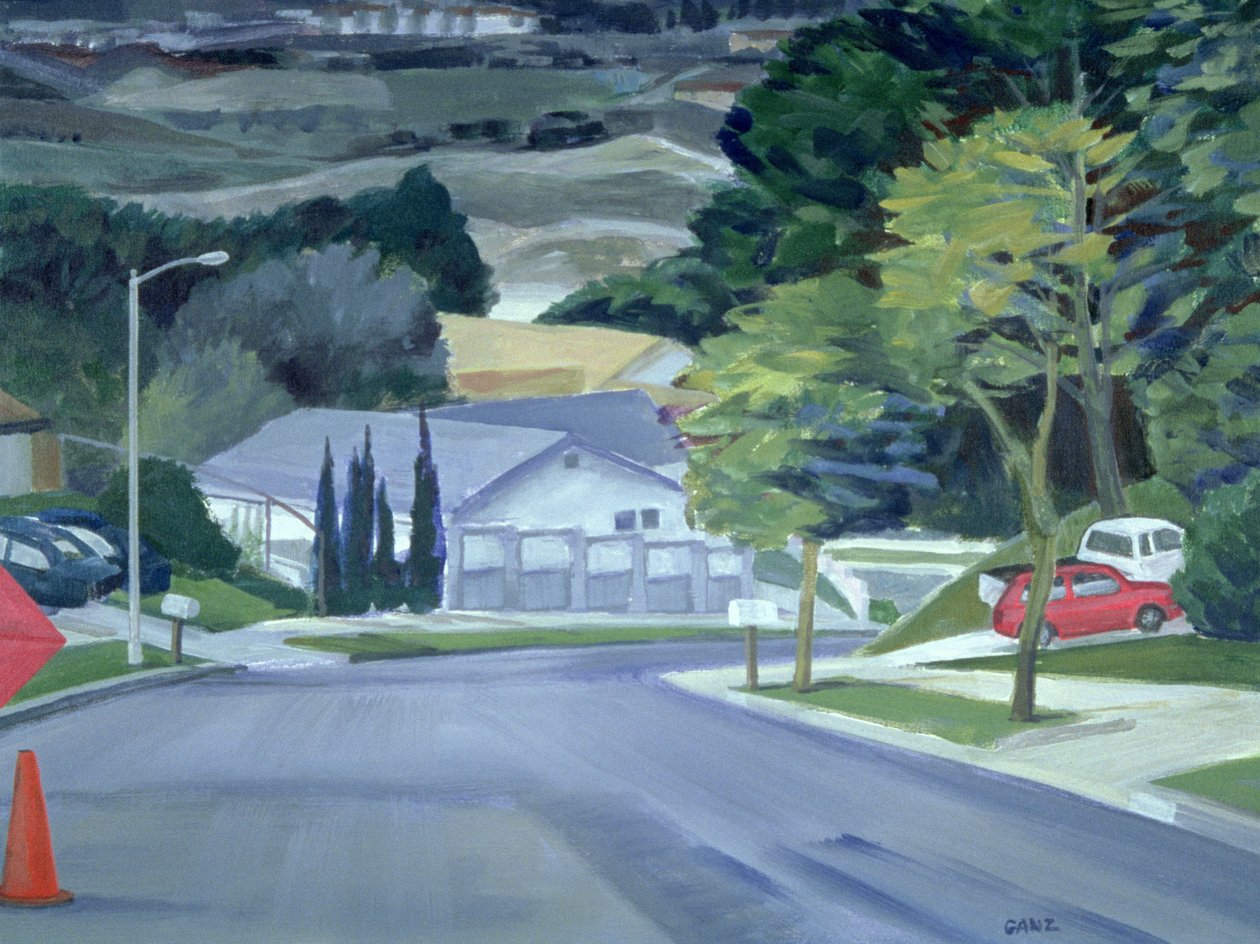 Looking Down My Street, 2000 (akril, vászon) alkotó: Howard Ganz