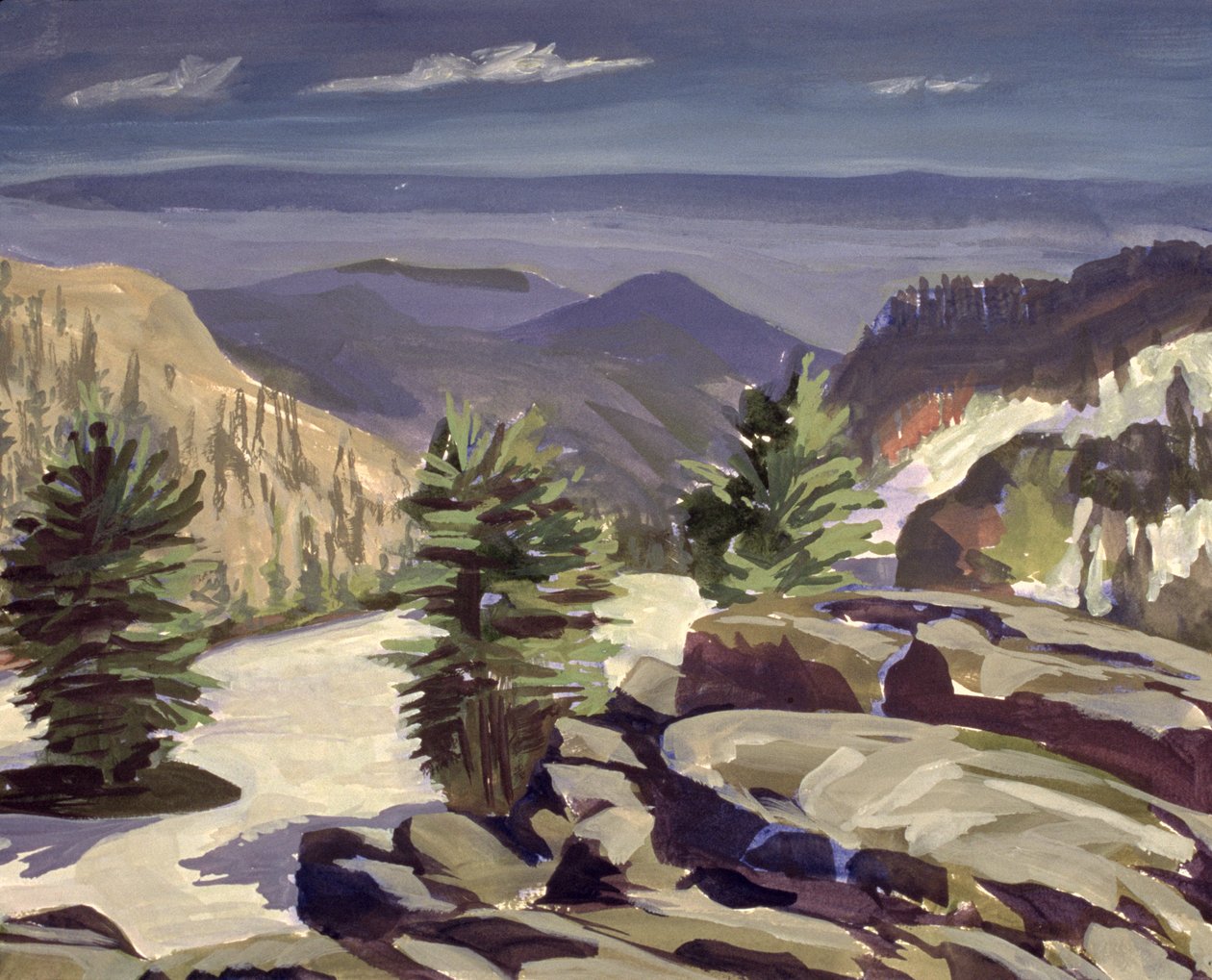 Mountain Vista, a Lassen Vulkáni Nemzeti Parkban, 2000 (akril, vászon) alkotó: Howard Ganz