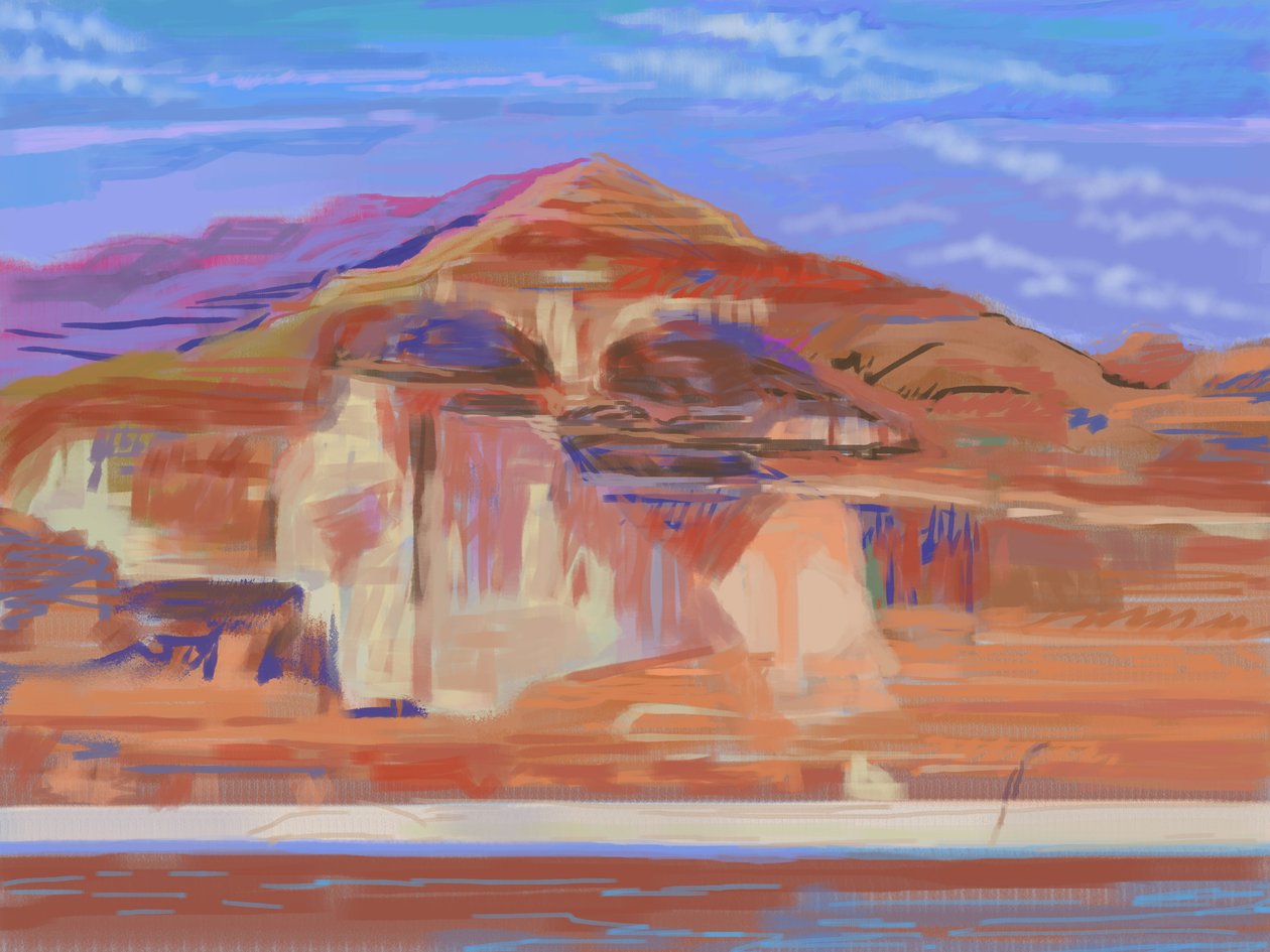 Painted Cliffs, Lake Powell (számítógépes művészet) alkotó: Howard Ganz