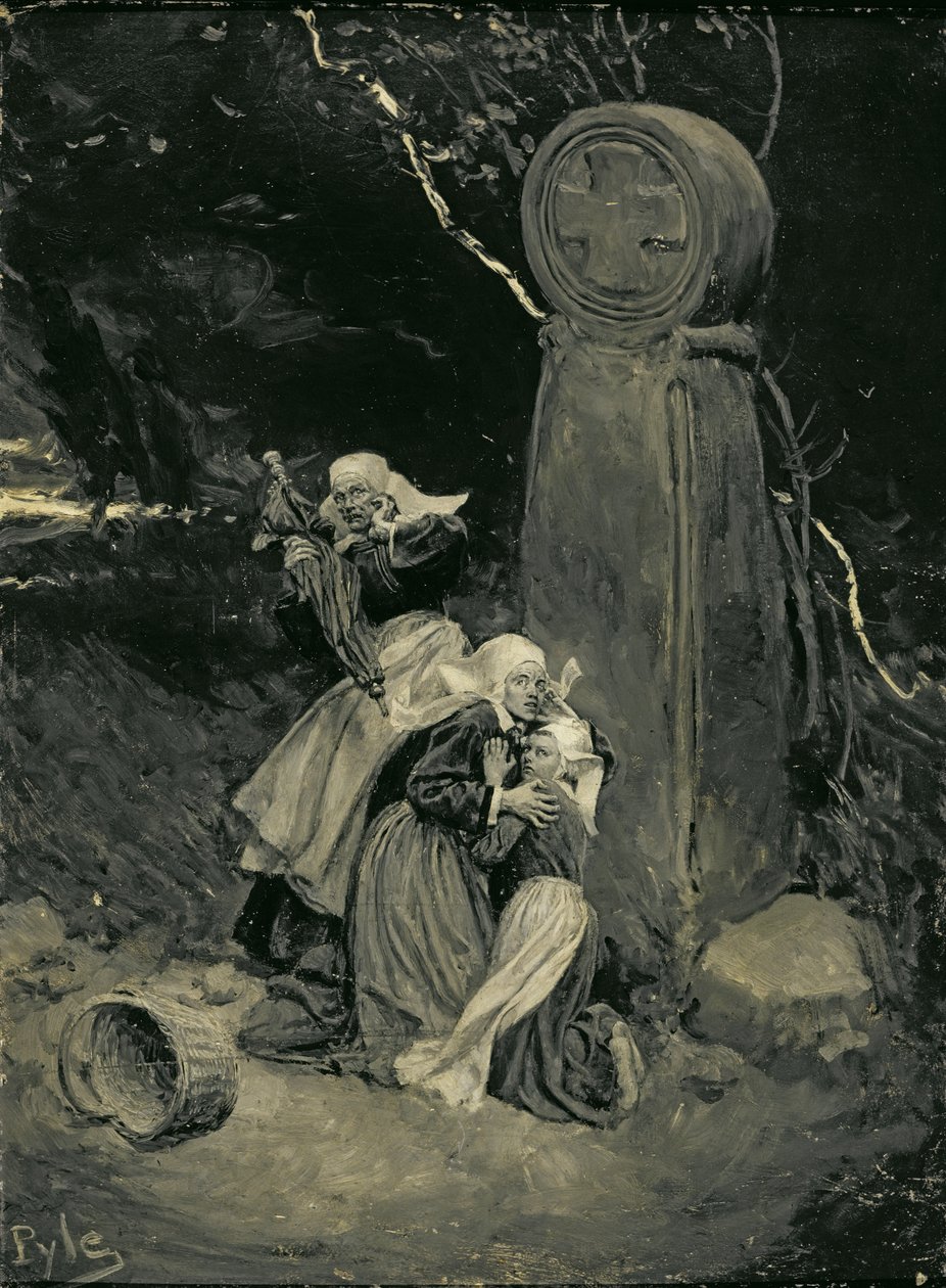 Breton parasztok az útszéli keresztben, William Perry Northrup "Szent Anna d