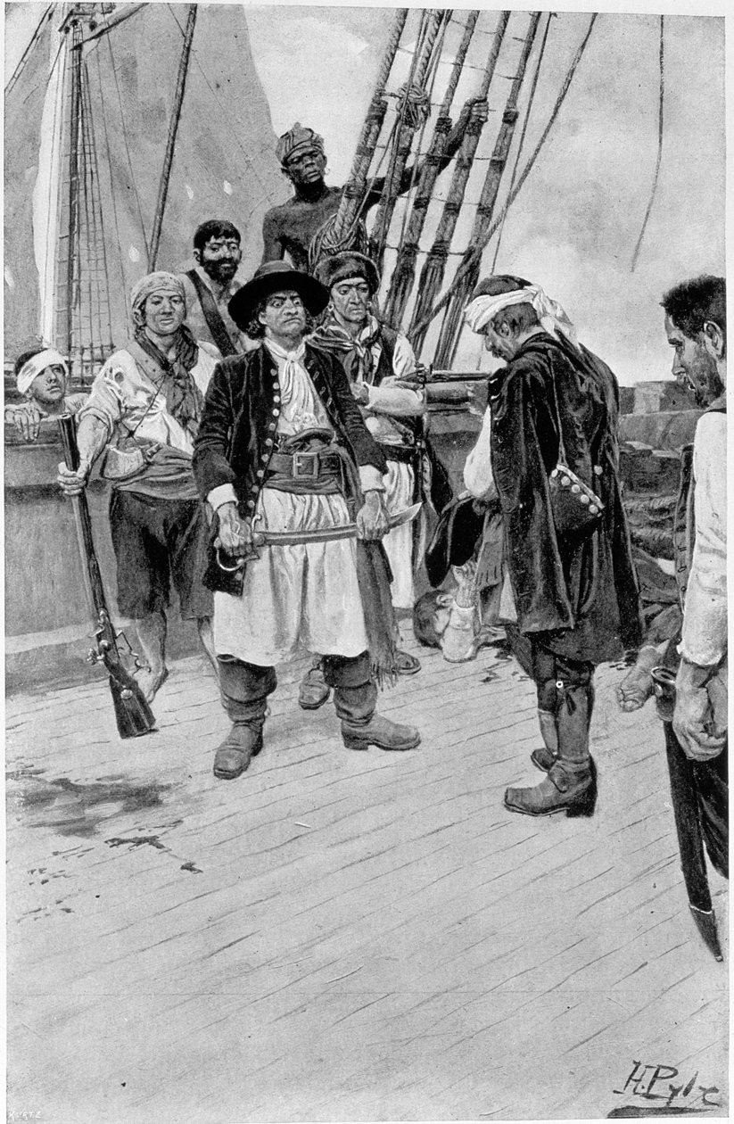 Tongrelow kapitány vitte a legnagyobbat, illusztráció a „New York Colonial Privateers” című könyvéből, Thomas A. Janvier, pub. a Harper